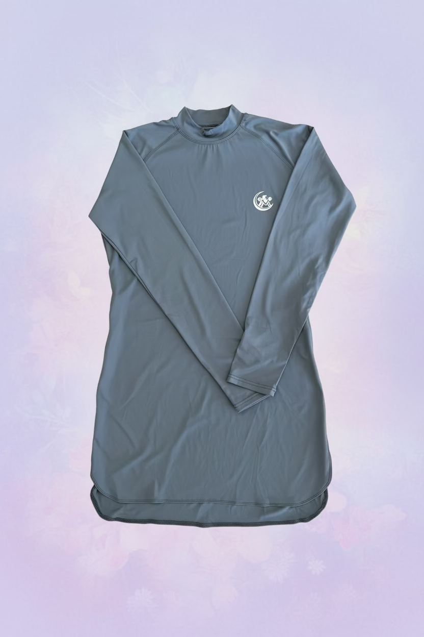 Mihna Longline Top – Charcoal Grey